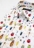 Insect Print Short Sleeve Shirt - White
